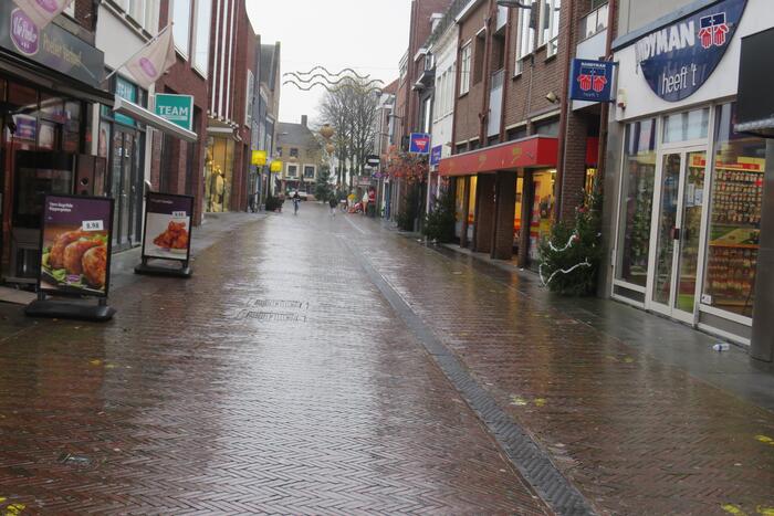 Lege winkelstraten in het centrum