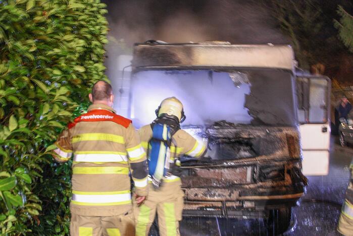 Camper verwoest door brand