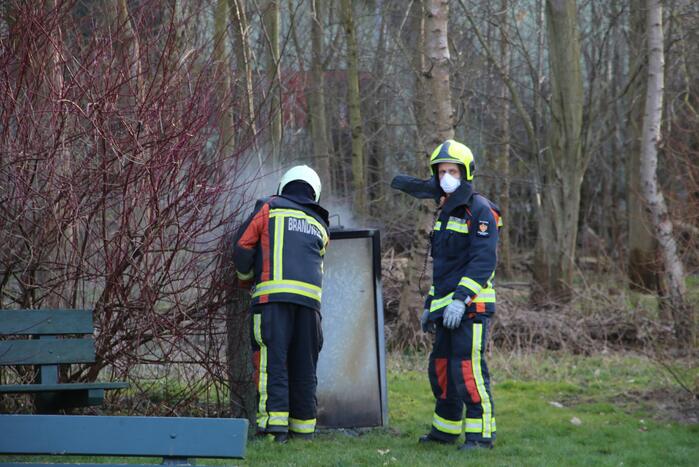 Brand in container snel geblust