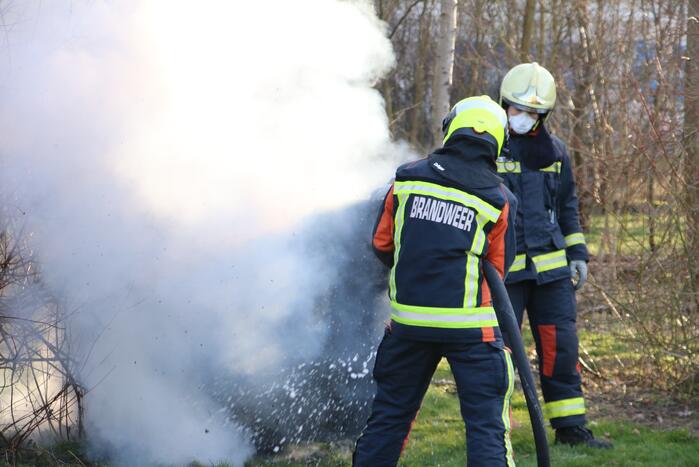 Brand in container snel geblust