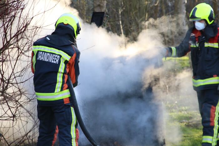 Brand in container snel geblust