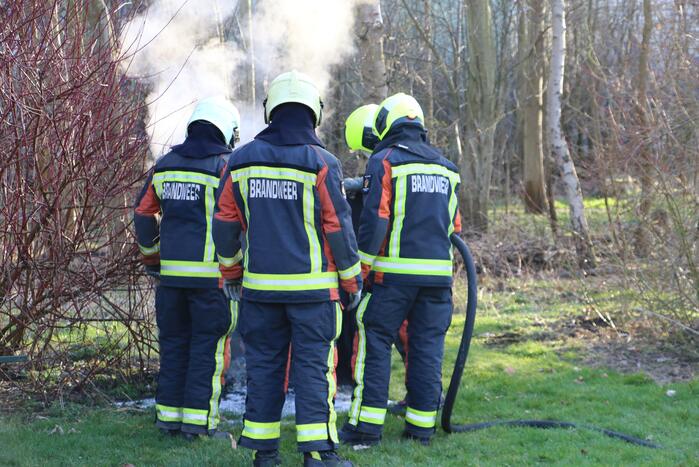 Brand in container snel geblust