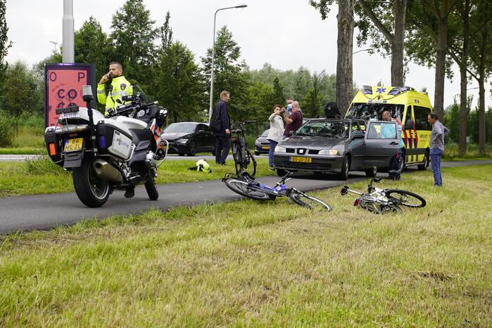 Vader en zoon op de fiets gaan onderuit bij ongeval