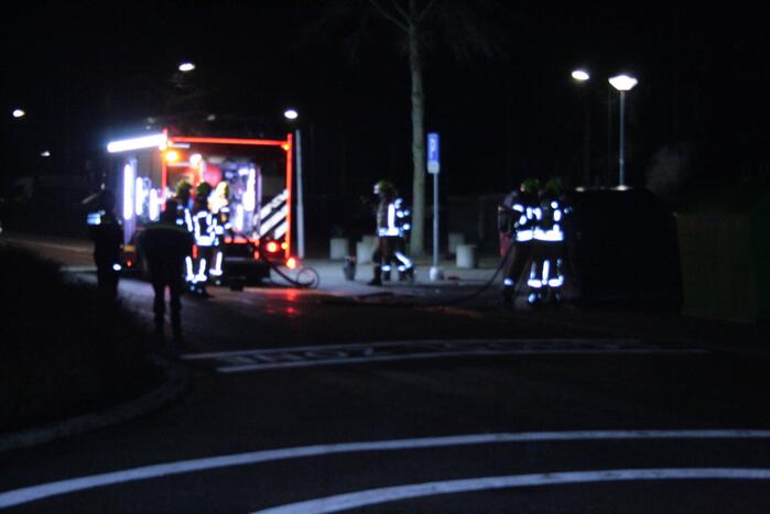 Veel rook bij brand in container