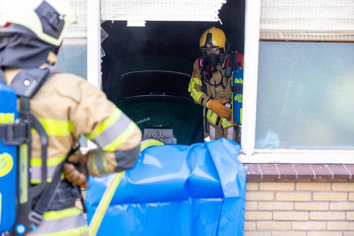 Kortsluiting veroorzaakt brand in garage