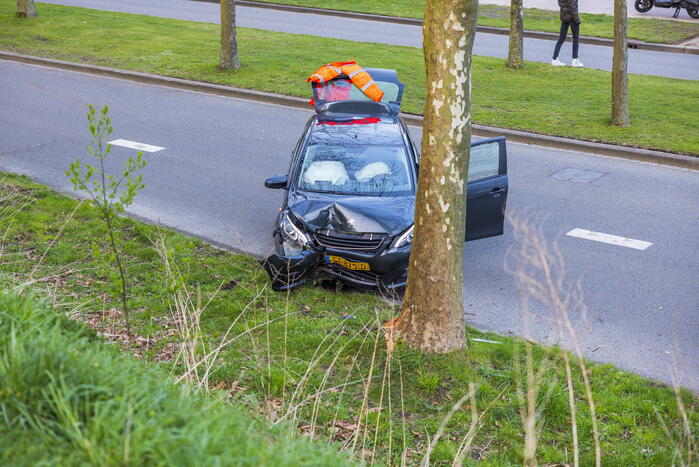 Automobilist botst tegen boom