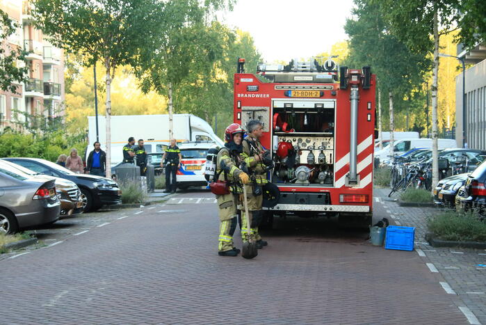 Fietsaccu in brand in parkeergarage