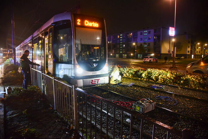 Ernstige aanrijding tussen persoon en tram