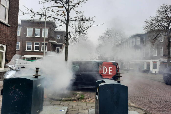 Flinke rookontwikkeling bij containerbrand