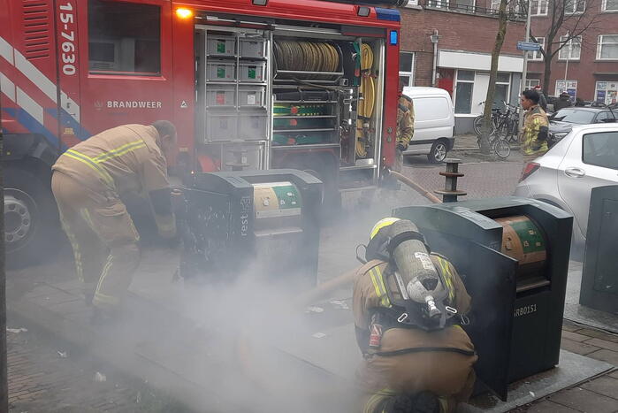 Flinke rookontwikkeling bij containerbrand