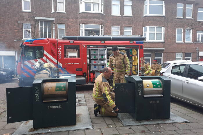 Flinke rookontwikkeling bij containerbrand