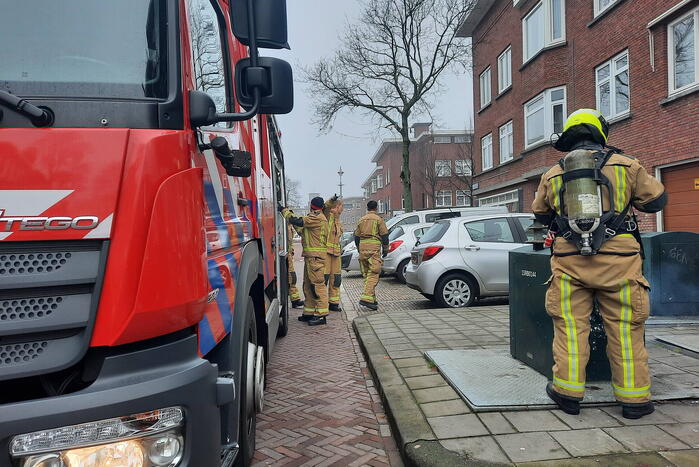 Flinke rookontwikkeling bij containerbrand