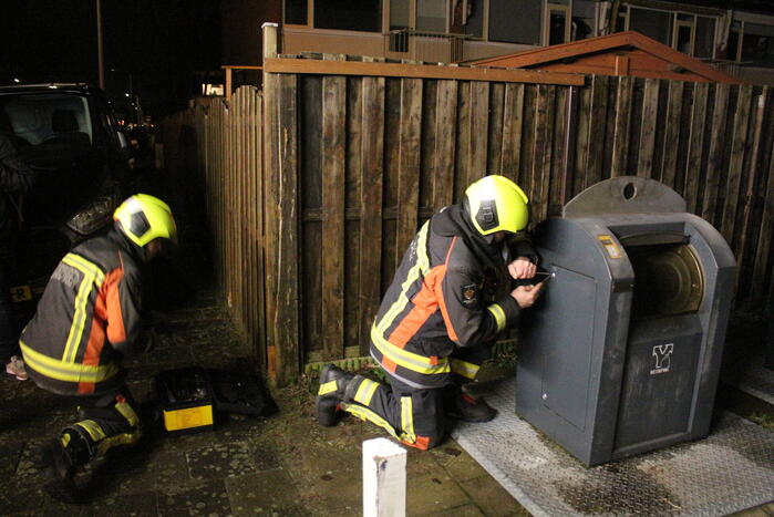 Zelfde container vier uur later weer in brand