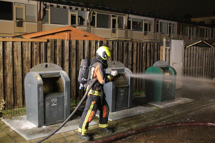 Zelfde container vier uur later weer in brand