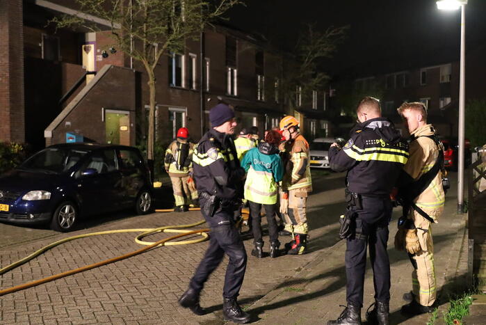 Brand in woning na explosie