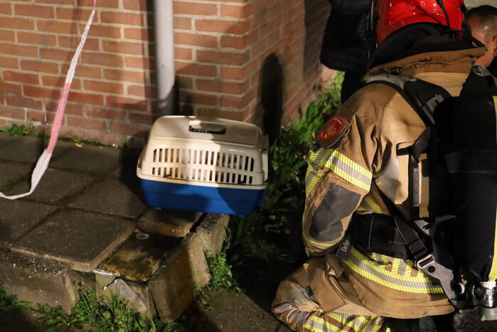 Brand in woning na explosie