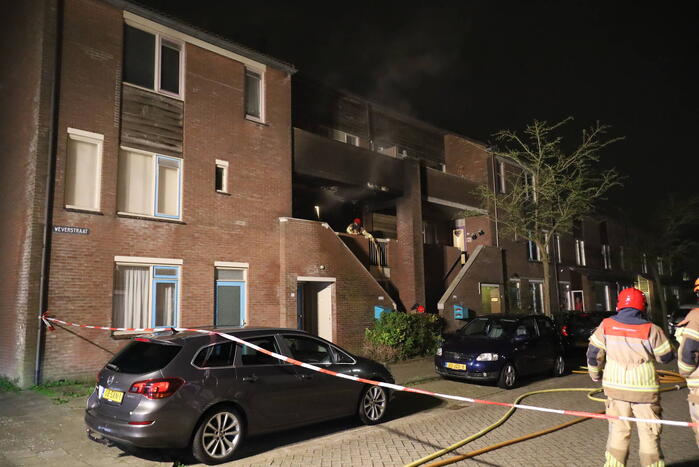 Brand in woning na explosie