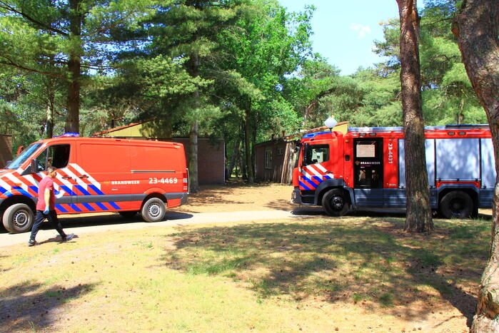 Stuk natuur in brand op vakantiepark