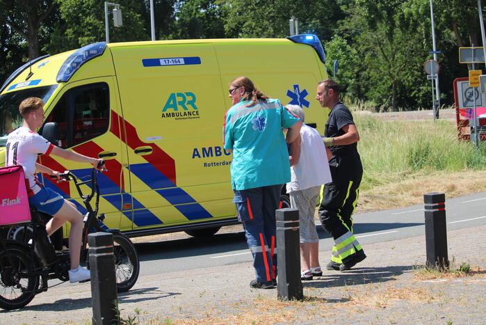 Auto raakte water, bestuurder bevrijdt