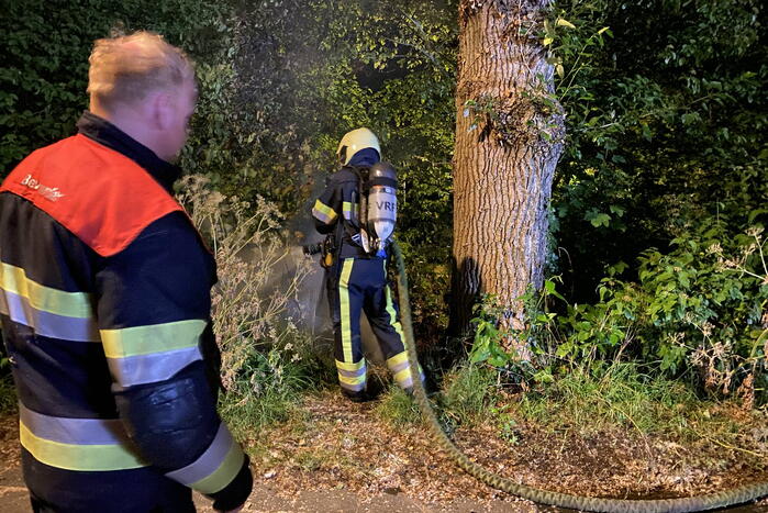 Brand in bosschages snel geblust