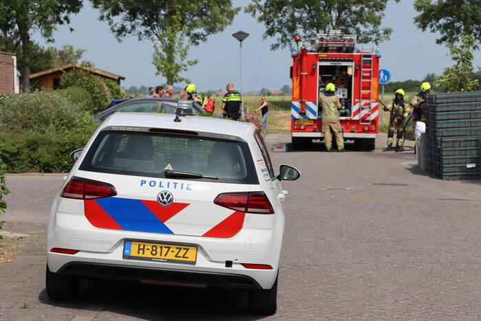 Brand in garage snel geblust