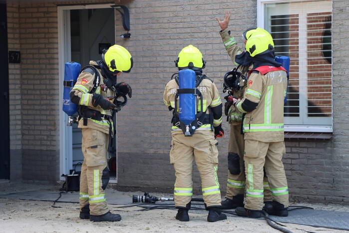 Brand in garage snel geblust