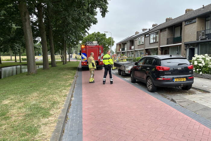 Gasleiding geraakt bij werkzaamheden in tuin