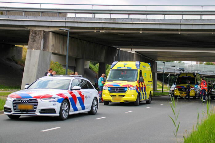 Traumahelikopter landt voor gewond kind