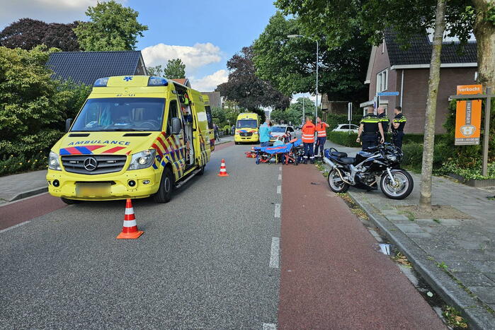 Ernstig ongeval tussen motorrijder en bestuurder van scootmobiel