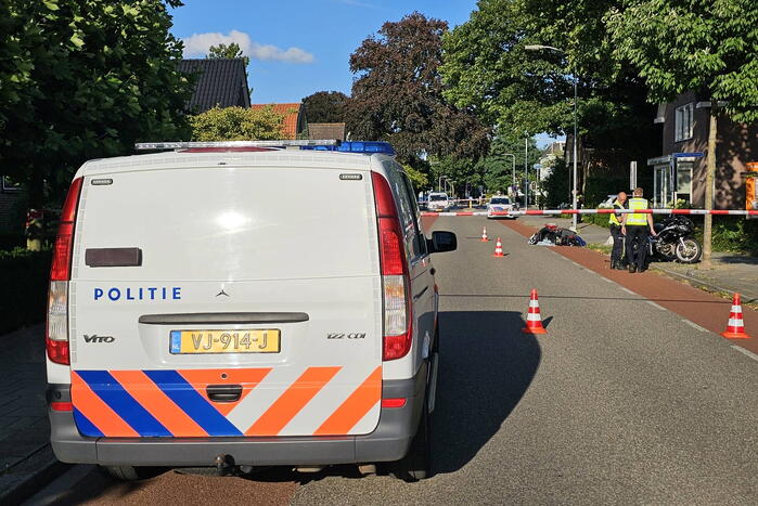 Ernstig ongeval tussen motorrijder en bestuurder van scootmobiel