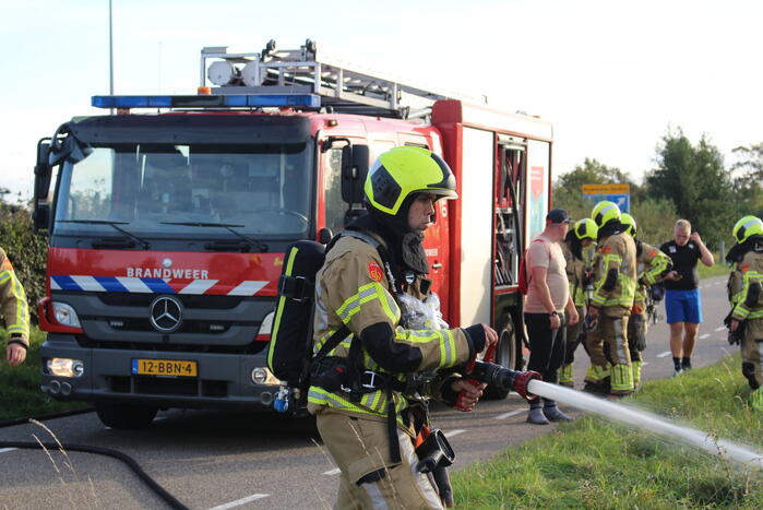 Bermbrand snel onder controle