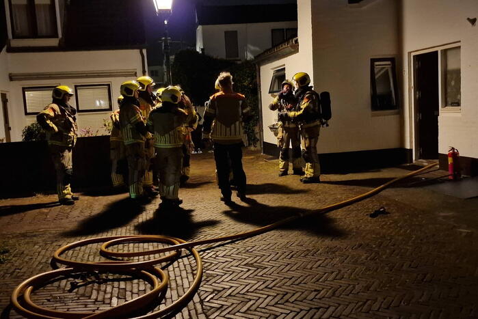 Hevige rookontwikkeling bij brand in woning