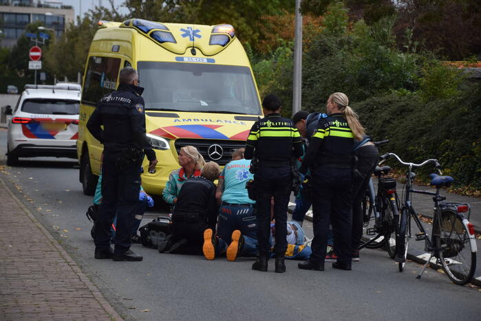 Traumateam ingezet voor gevallen fietser