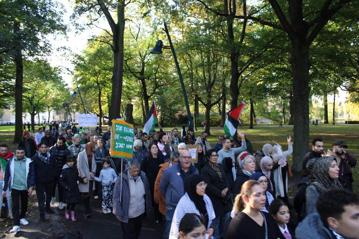 Pro Palestina demonstratie trekt veel mensen