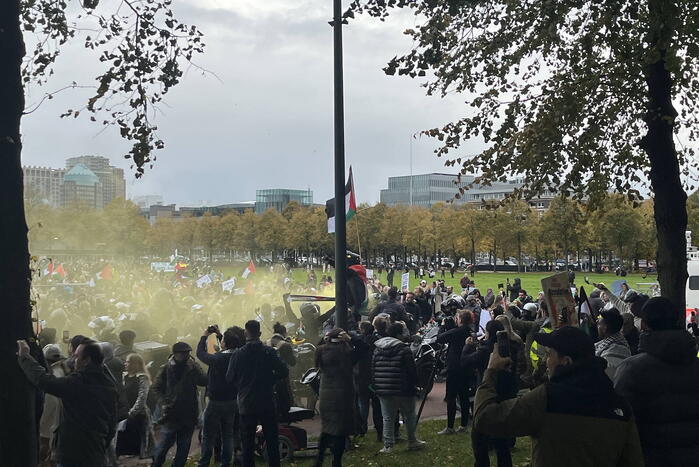 Grote opkomst pro-palestina demonstratie op het Malieveld