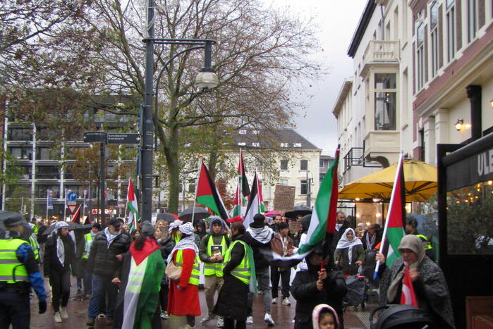 Grote opkomst bij Pro Palestina demonstratie