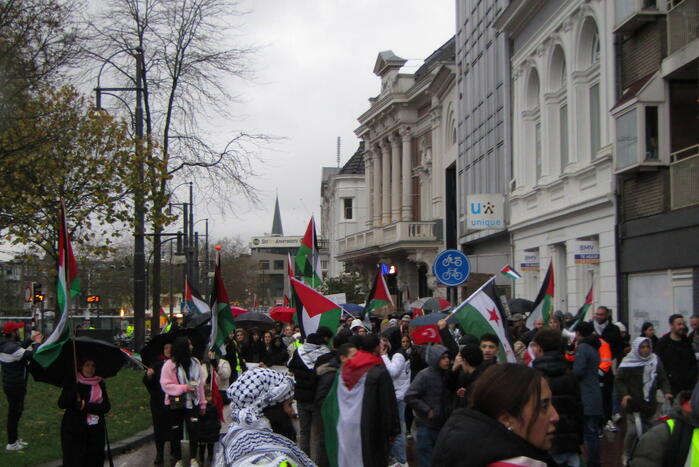 Grote opkomst bij Pro Palestina demonstratie