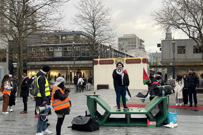 Tientallen aanwezigen bij pro-Palestinademonstratie