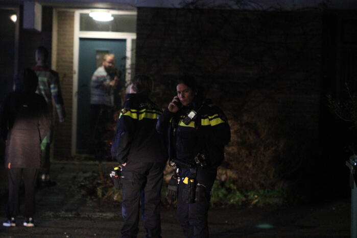 Brand op galerij van flat