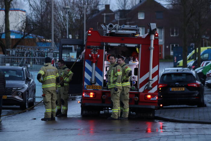 Brand in container door leeggooien vuurton