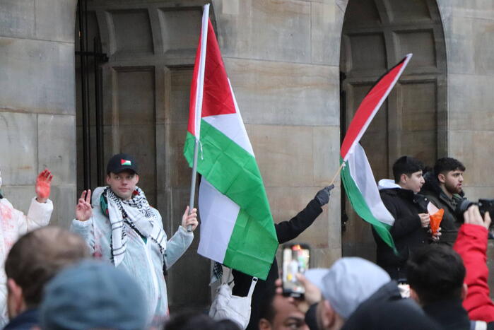 Grote opkomst bij pro Palestina demonstratie