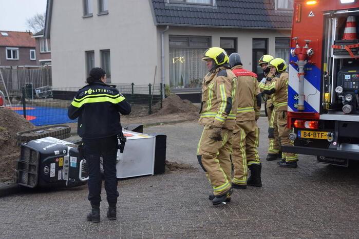 Brandweer ingezet voor rokende mini rupsdumper