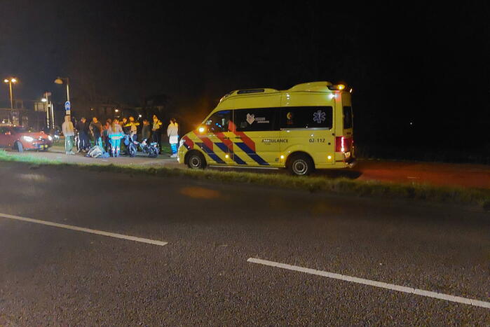 Scooterrijder en persoon op fatbike in botsing