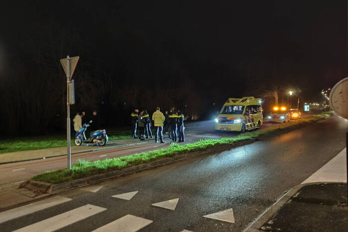 Scooterrijder en persoon op fatbike in botsing