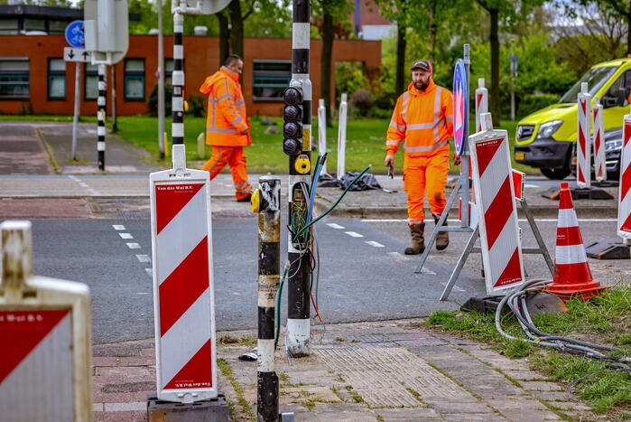 Nog dagen lang hinder na verkeersongeval op kruising