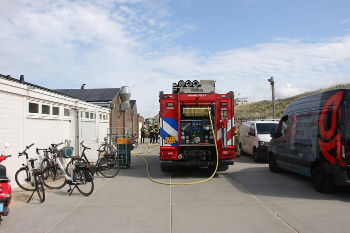 Brand in keuken van strandtent