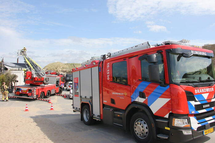 Brand in keuken van strandtent