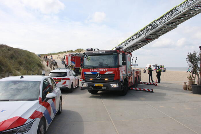 Brand in keuken van strandtent