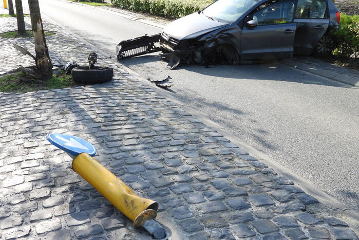 Wiel breekt af na eenzijdig ongeval