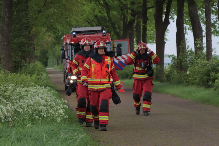 Auto verwoest door brand